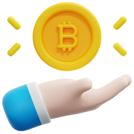 Investissement en bitcoins  3D Icon