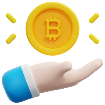 Investissement en bitcoins  3D Icon