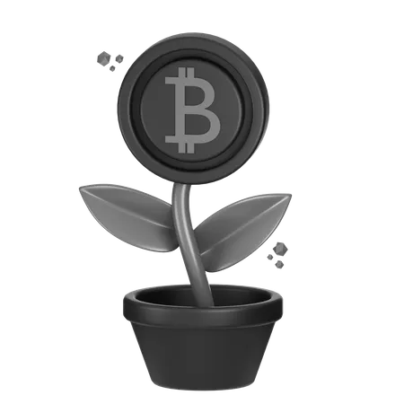 Investissement en bitcoins  3D Icon