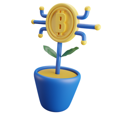 Investissement en bitcoins  3D Icon