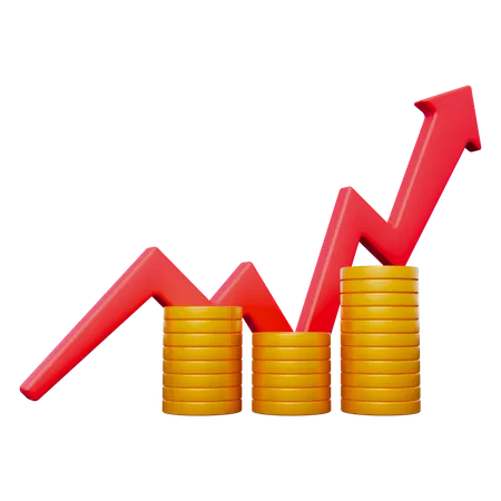 Croissance des investissements  3D Icon