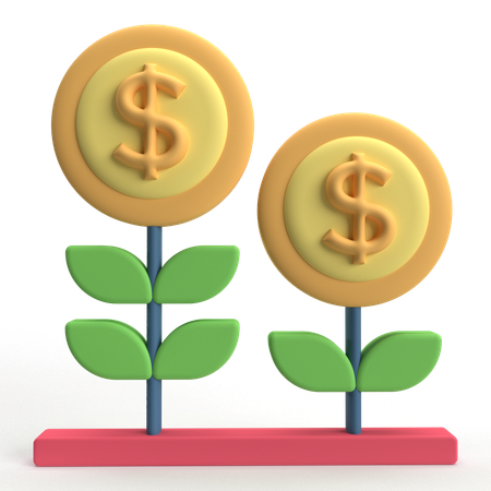 Croissance des investissements  3D Icon