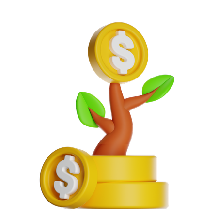 Croissance des investissements  3D Icon