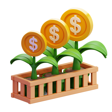 Croissance des investissements  3D Icon