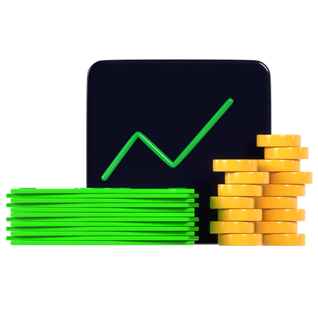 Croissance des investissements  3D Illustration