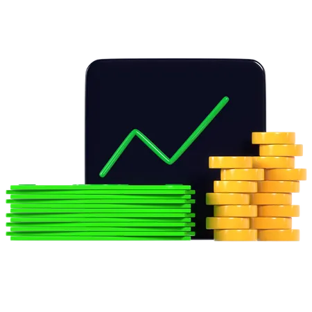 Croissance des investissements  3D Illustration