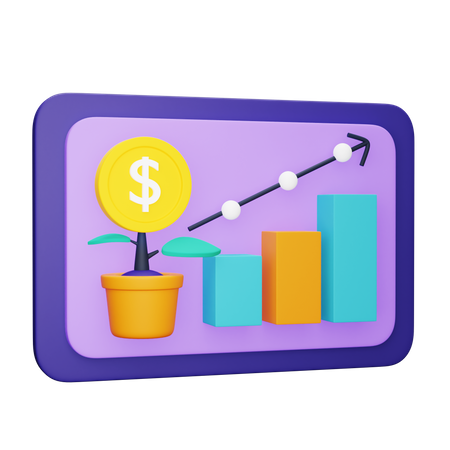 Croissance des investissements  3D Icon