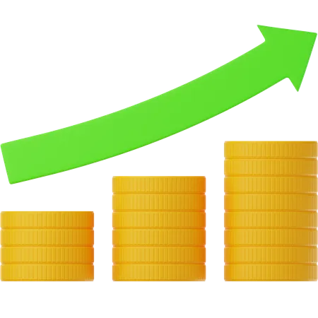 Croissance des investissements  3D Icon