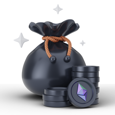 Investissement dans l'Ethereum  3D Icon