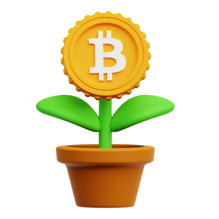 Investissement en bitcoins  3D Icon