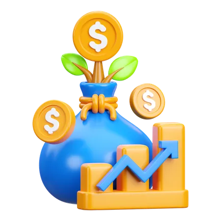 Investissement commercial  3D Icon