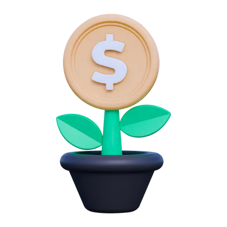 Investissement financier  3D Icon