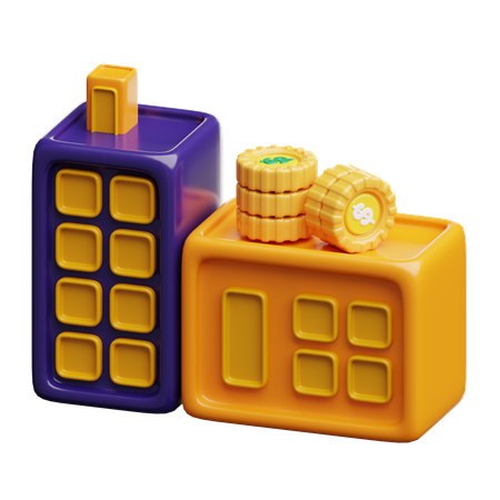 Investissement immobilier  3D Icon