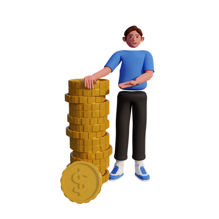 Investisseur à succès  3D Illustration