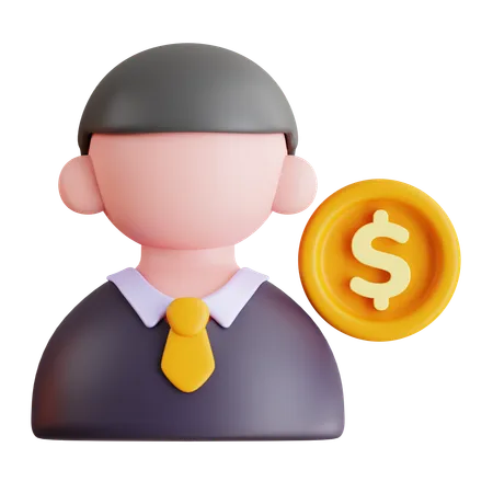 Investisseur financier  3D Icon