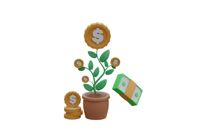 Investition  3D Icon