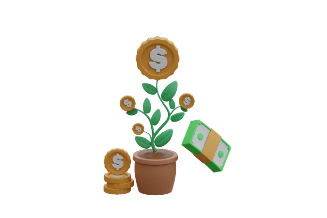 Investition  3D Icon