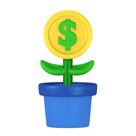Wachstum des Anlagegeldes  3D Illustration