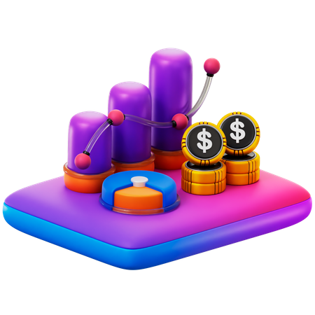 Investitionsdiagramm  3D Icon