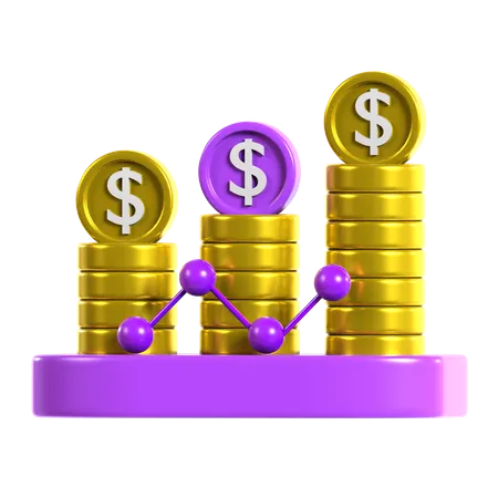 Investitionsdiagramm  3D Icon