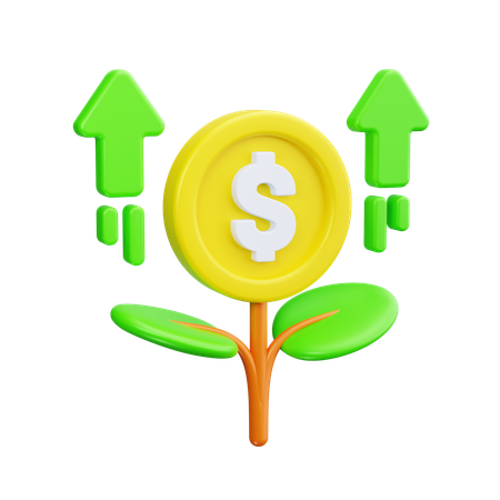 Investitionswachstum  3D Icon