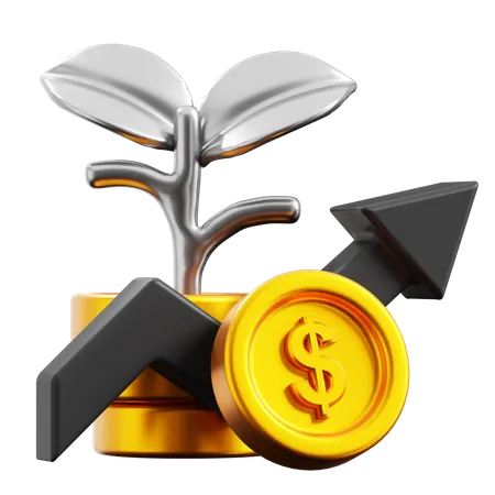 Investitionswachstum  3D Icon