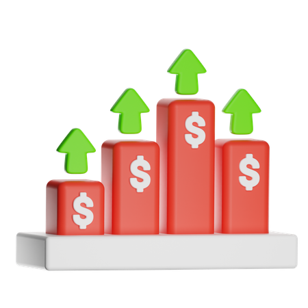 Investitionswachstum  3D Icon