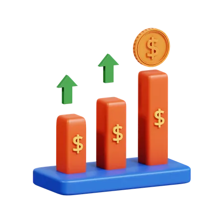 Investitionswachstum  3D Icon