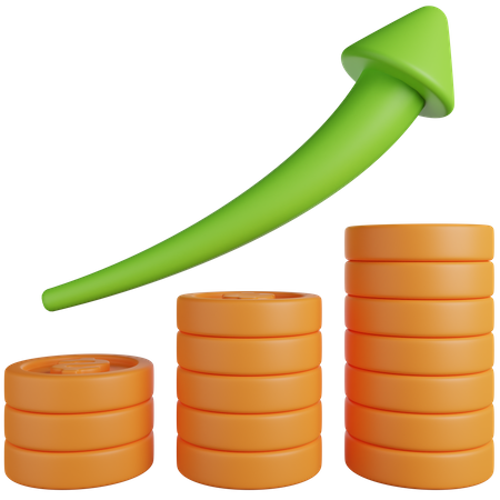 Investitionswachstum  3D Icon