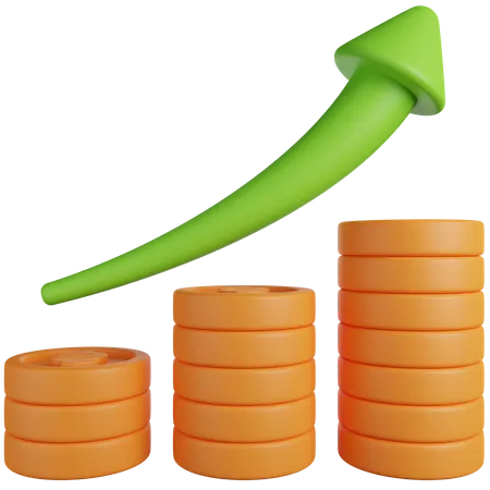 Investitionswachstum  3D Icon