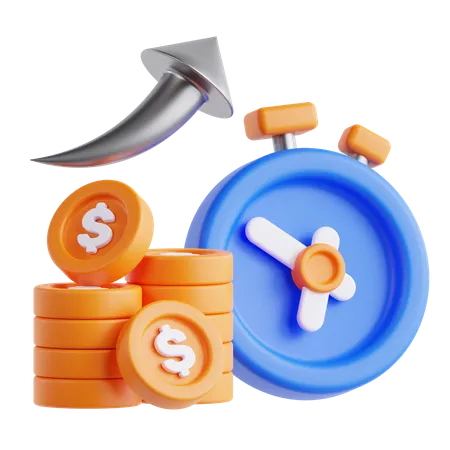 Investitionswachstum  3D Icon