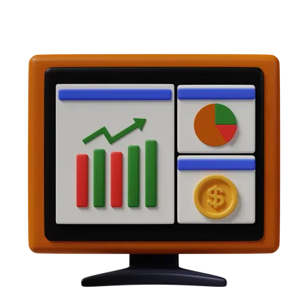 Investment Analysis  3D Icon