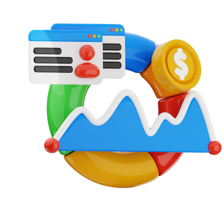 Investment analysis  3D Icon