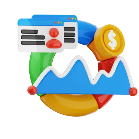 Investment analysis  3D Icon