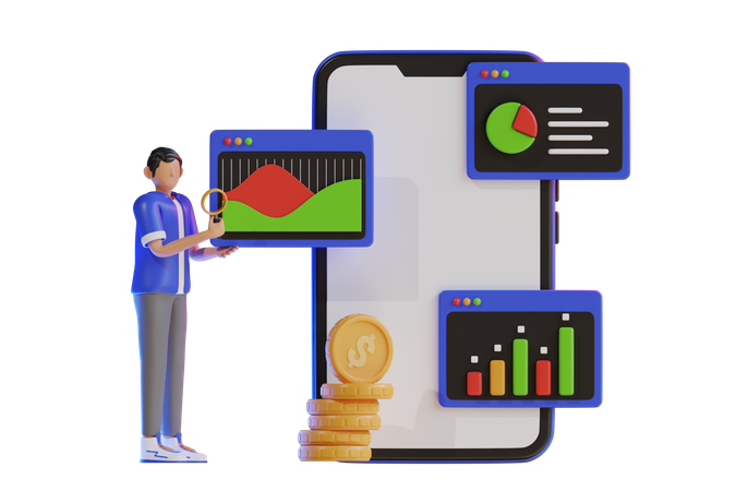 Investment Analysis  3D Illustration