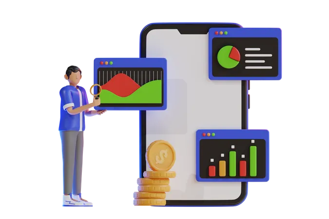 Investment Analysis  3D Illustration