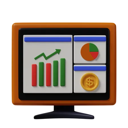 Investment Analysis 3D Icon