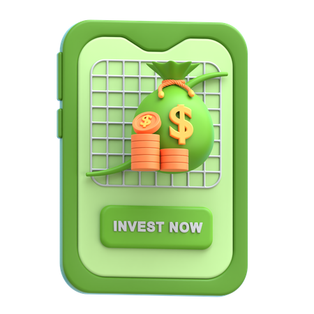 Investment App  3D Icon