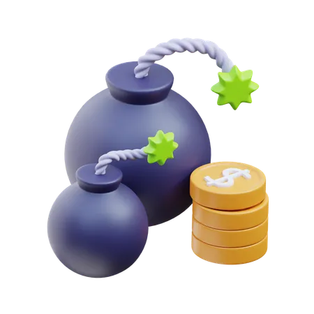 Investment Bomb  3D Icon