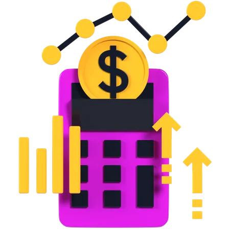 Investment Calculator  3D Illustration