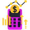 investment calculator 3d logo