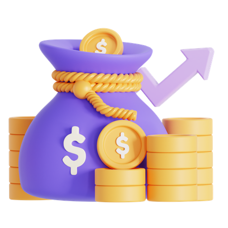 Investment cash  3D Icon