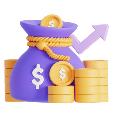 Investment cash  3D Icon