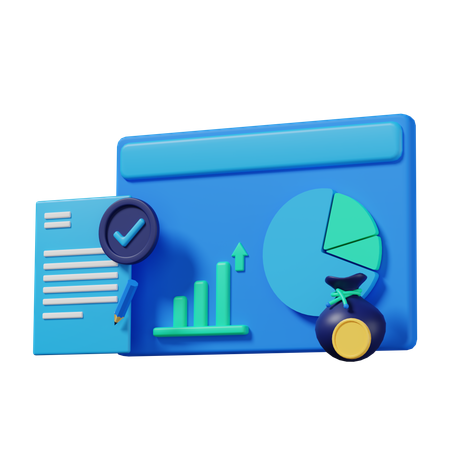 Investment Diagram  3D Icon