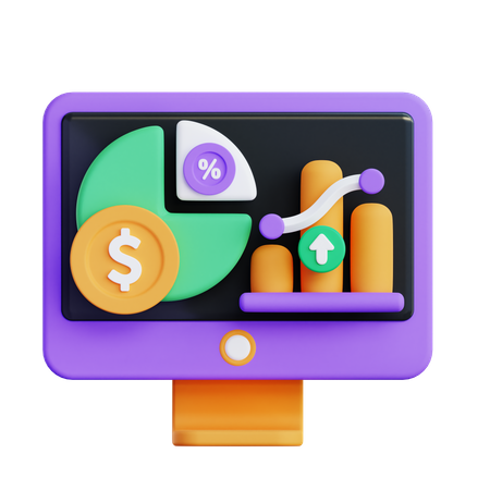 Investment Diagram  3D Icon