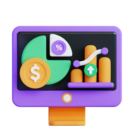 Investment Diagram  3D Icon