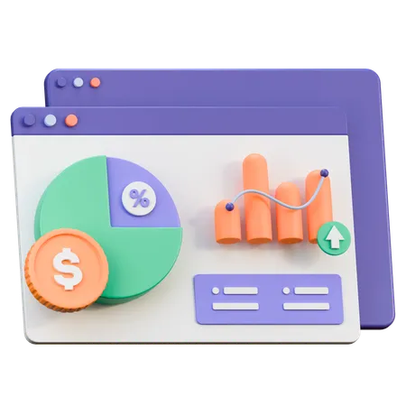 Investment Diagram  3D Icon