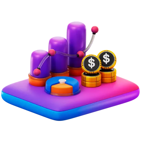 Investment Diagram  3D Icon