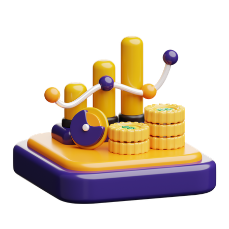 Investment Diagram  3D Icon