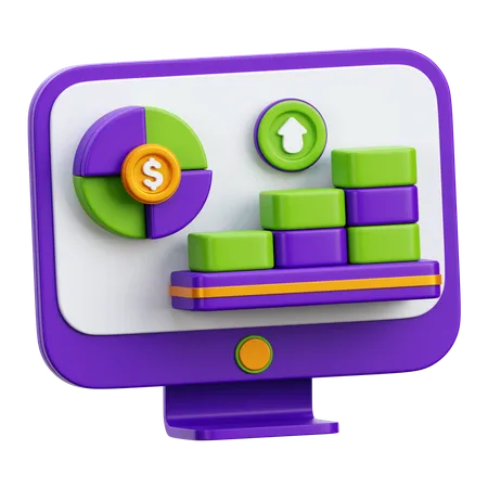 Investment Diagram  3D Icon